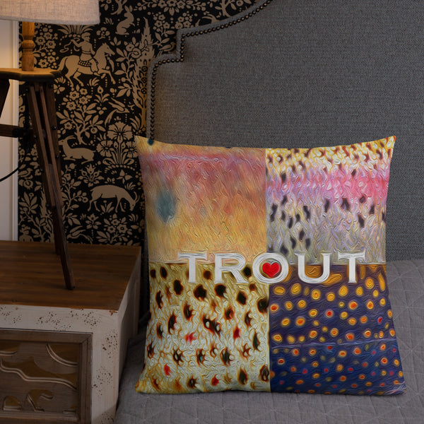 Trout Skins Premium Pillow
