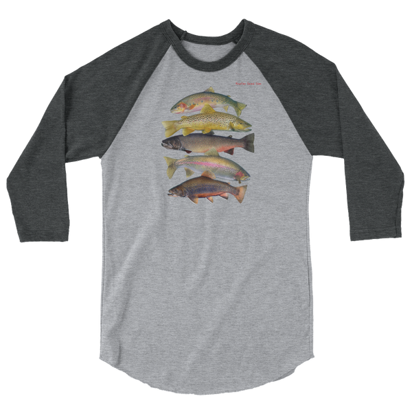 Trout Grand Slam 3/4 sleeve raglan shirt