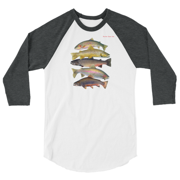 Trout Grand Slam 3/4 sleeve raglan shirt