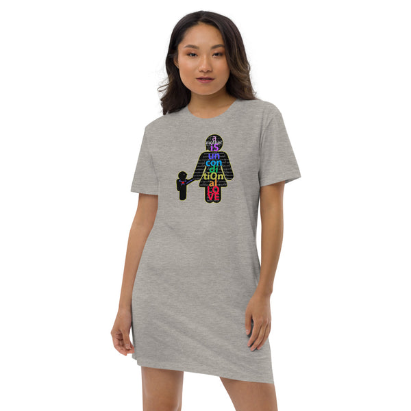 Organic cotton t-shirt dress. Unconditional love.