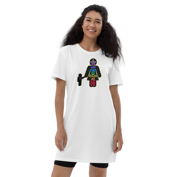 Organic cotton t-shirt dress. Unconditional love.