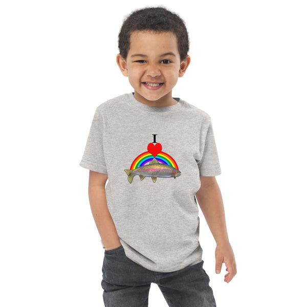 I heart Rainbow TROUT Toddler T-shirt