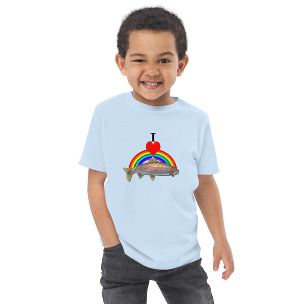 I heart Rainbow TROUT Toddler T-shirt