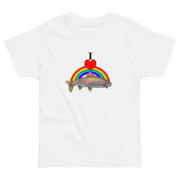 I heart Rainbow TROUT Toddler T-shirt