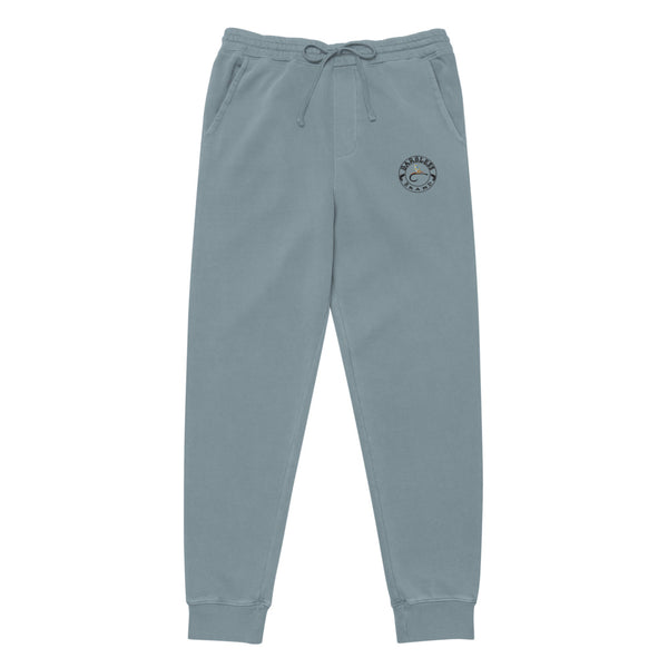 Unisex pigment dyed sweatpants with embroidery