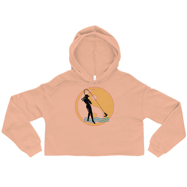 Yin Yang Fly Gal Crop Hoodie