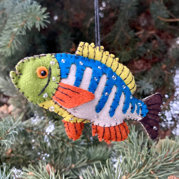 Trout, Bass, Salmon and Butterflies Handmade Ornaments