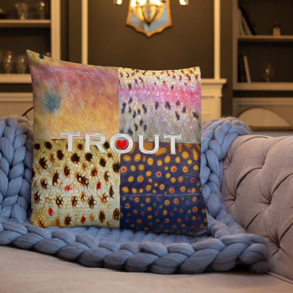 Trout Skins Premium Pillow