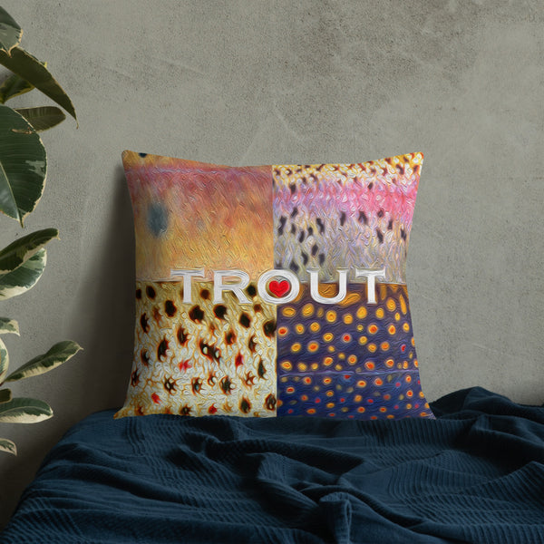 Trout Skins Premium Pillow