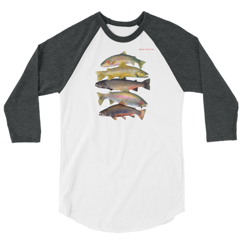 Trout Grand Slam 3/4 sleeve raglan shirt