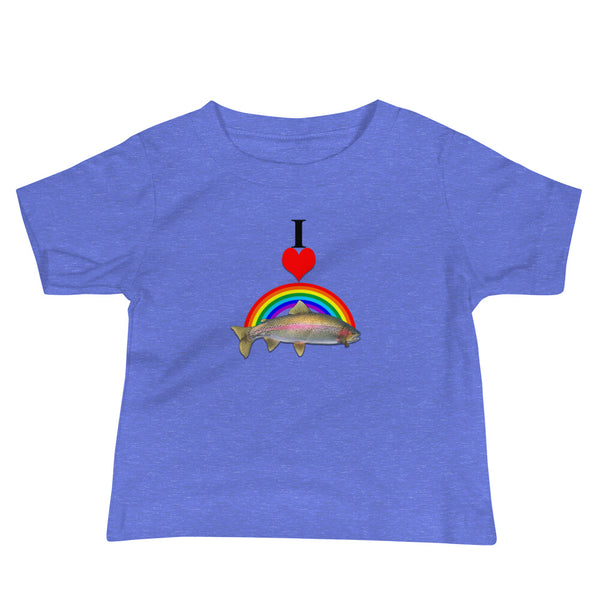 I Heart Rainbow Trout Baby Soft Cotton Tee Shirt