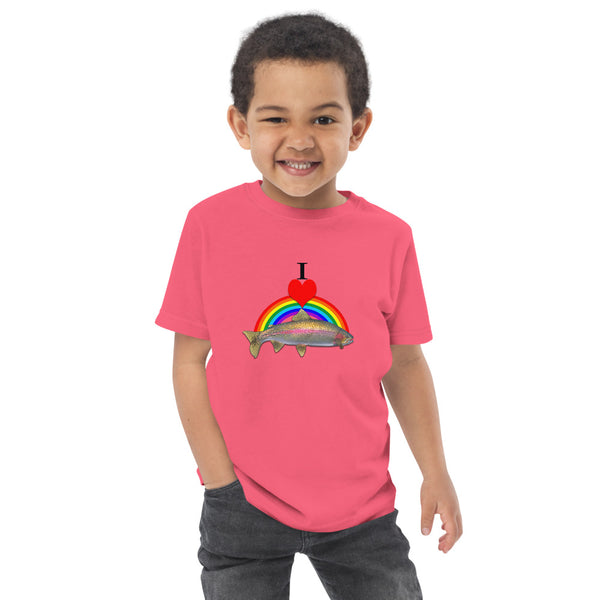 I heart Rainbow TROUT Toddler T-shirt