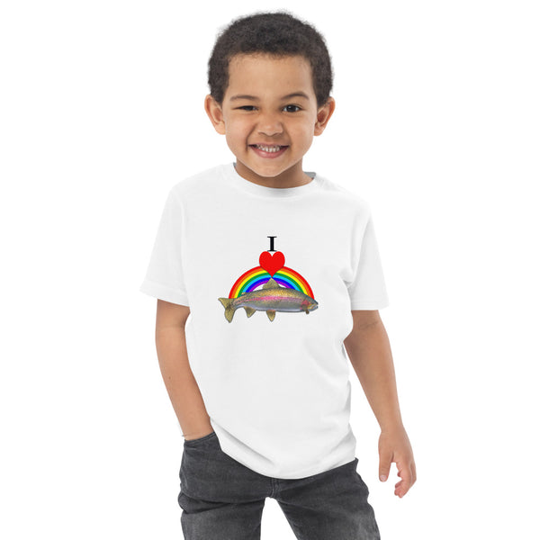 I heart Rainbow TROUT Toddler T-shirt